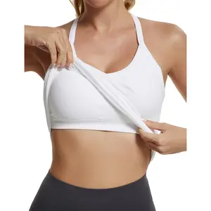MathCat Seamless Workout Tank Tops with Built in Bra，Racerback Athletic Tank Tops Yoga Fitness
