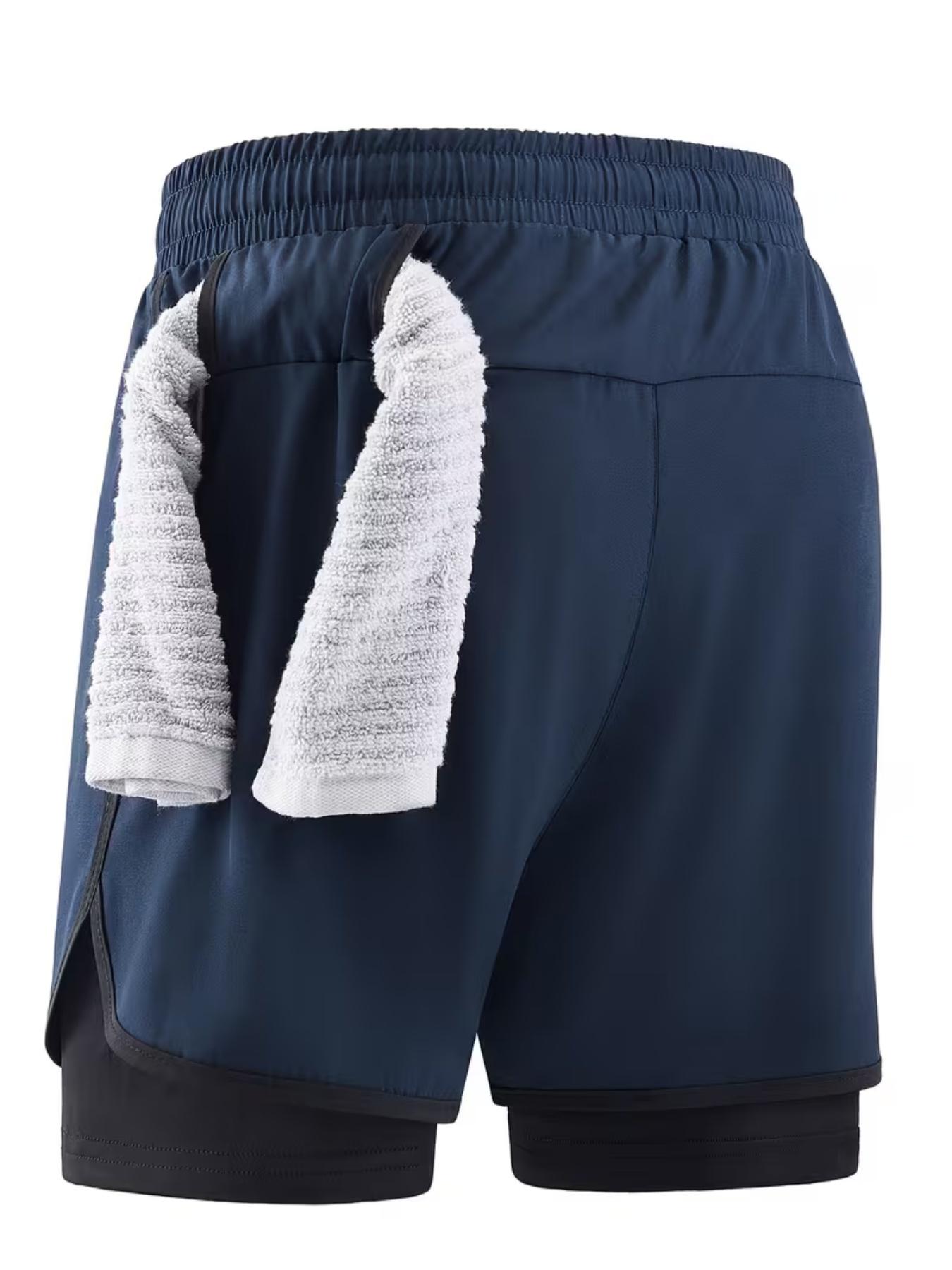 Men’s quick-dry outdoor sports shorts, breathable and comfortable, with pockets and drawstring, elastic waistband, suitable for outdoor fitness activities.