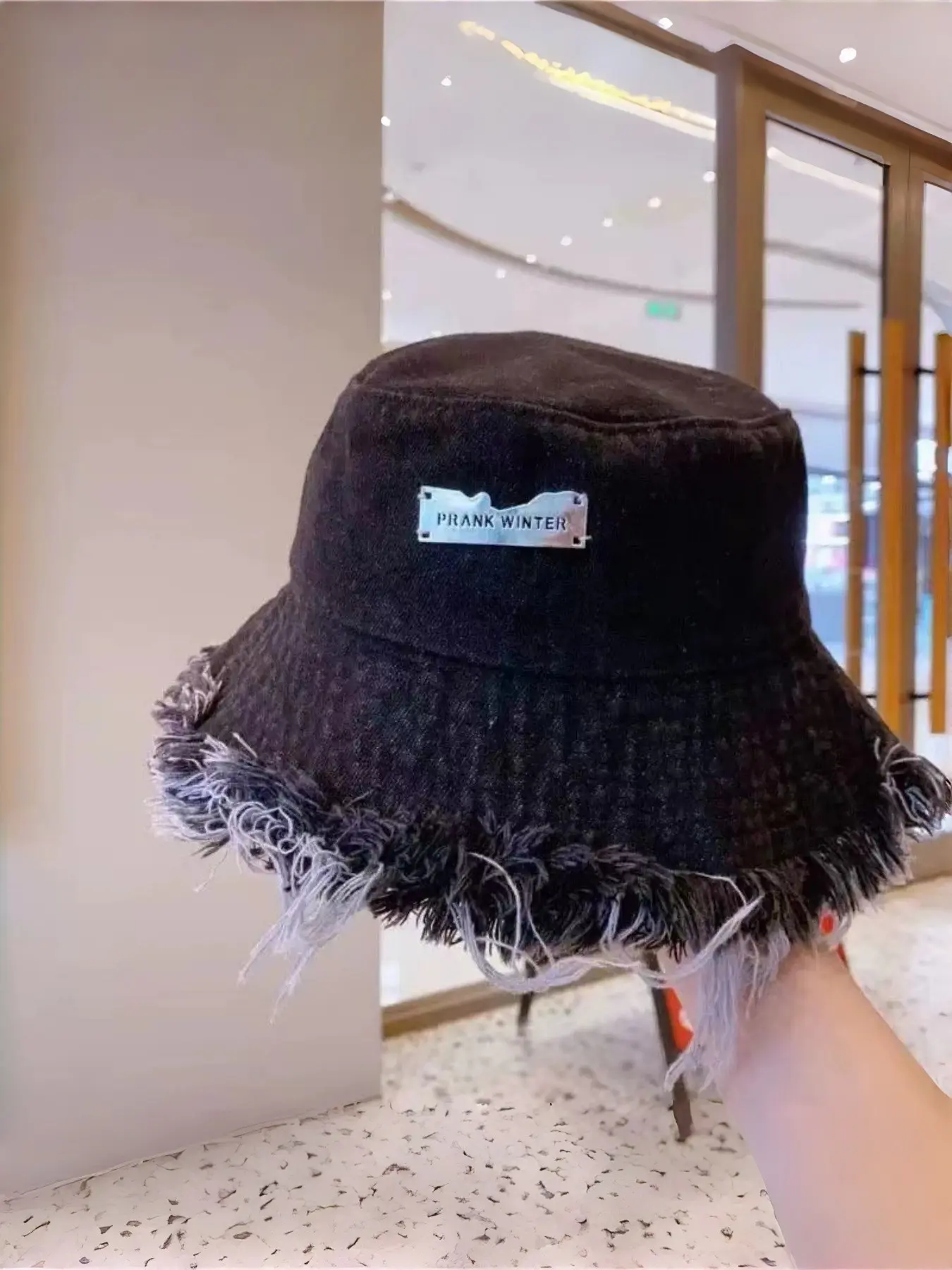 Spring Summer Sun Protection Denim Fisherman Hat, Large Brim Casual Versatile Japanese Style Bucket Hat, Washed Jean Fishing Cap for Women