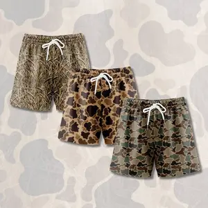 Pack of 3 Camo Mesh Shorts for Men Breathable Lightweight Moisture Wicking Athletic Fit for Outdoor Activities