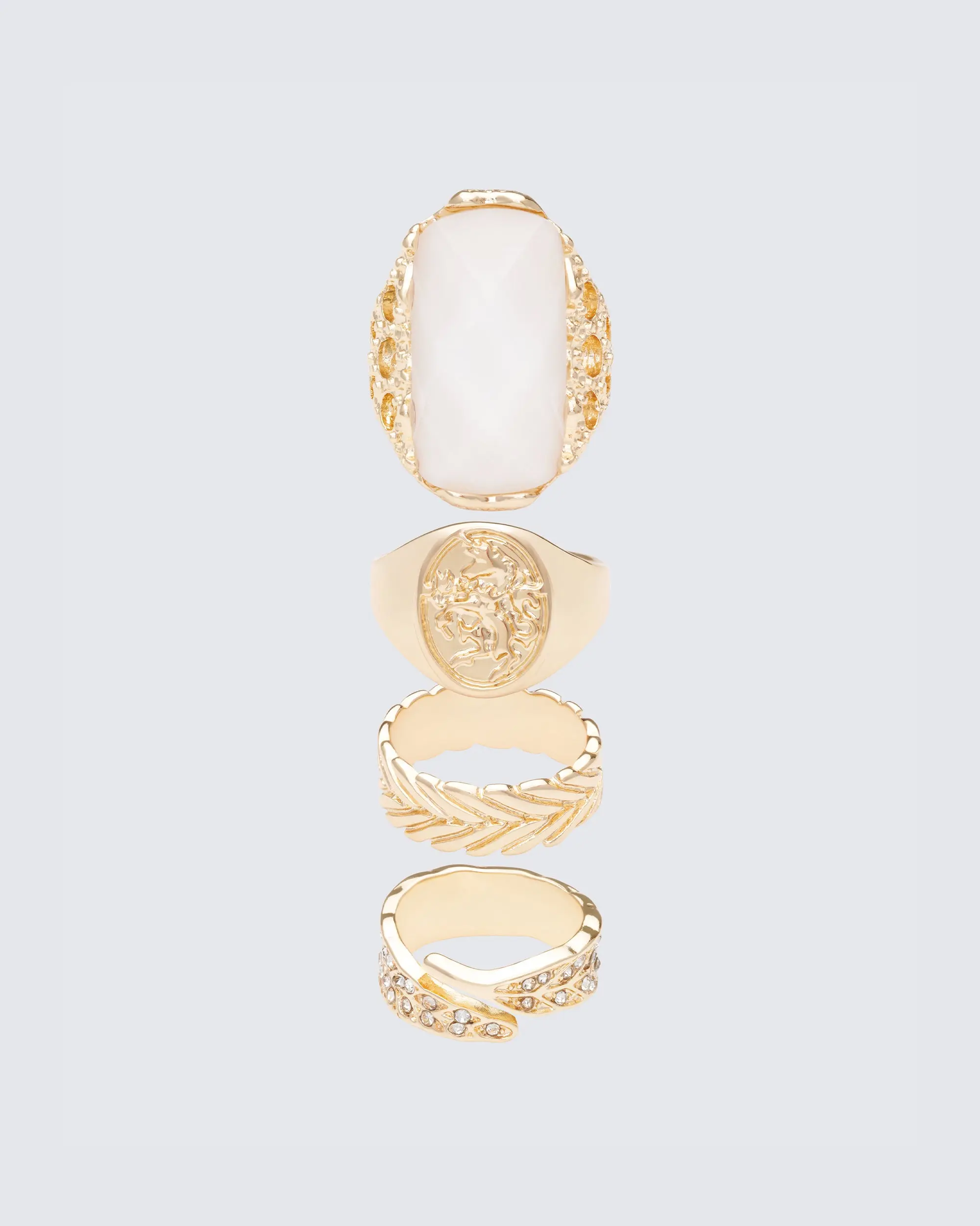 Wilda Gold Signet Set - 4 Pack