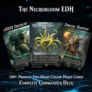 THE NECROBLOOM LANDFALL MTG PROXY COMMANDER DECK – PREMIUM COLLECTOR SET