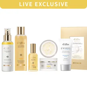 [OFFICIAL d'Alba] Full Glow & Anti-aging Routine l l Even Out Skin & Reduce Dark Spots l Simplify Your Skincare with All-In-One Vitamin Routine l Spray Serum + Toner + Serum + Cream + Hydrogel Mask + Essence Sunscreen