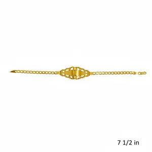 10K Amoro Gold Bracelet with Calada Plate 4 mm - Elegance & Durability in Yellow Gold 10K Design