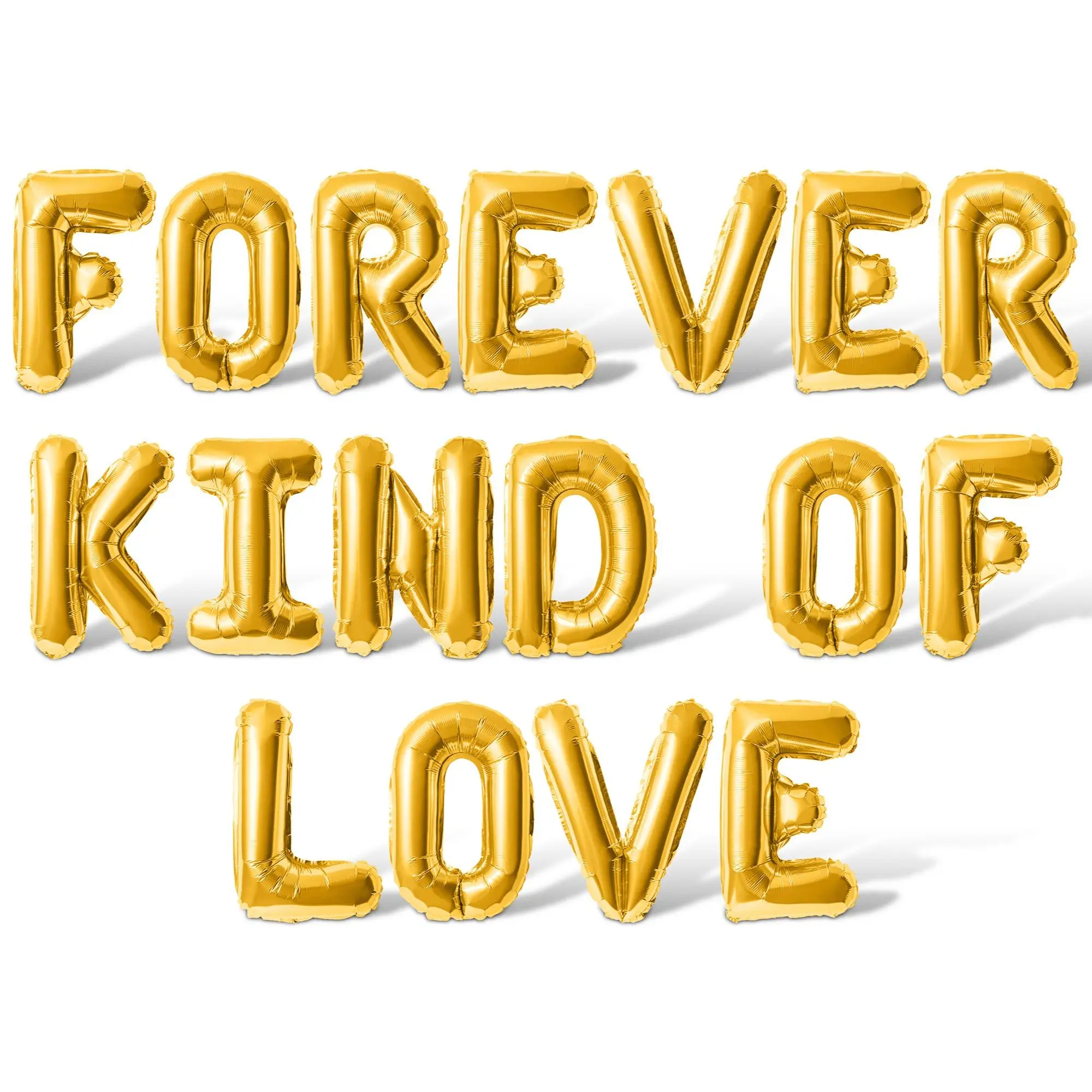 Letter Balloons - FOREVER KIND OF LOVE 16" Inch Alphabet Letters Foil Mylar Balloon Valentines Day Party Banner