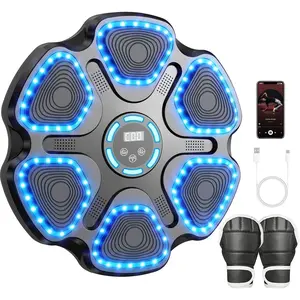 Boxing Machine for  Adults,  Interactive  Punching Machine with Gloves 9 Modes 9 Speeds Wall Mounted  Boxing Punching Pad for Reaction   Fitness Room