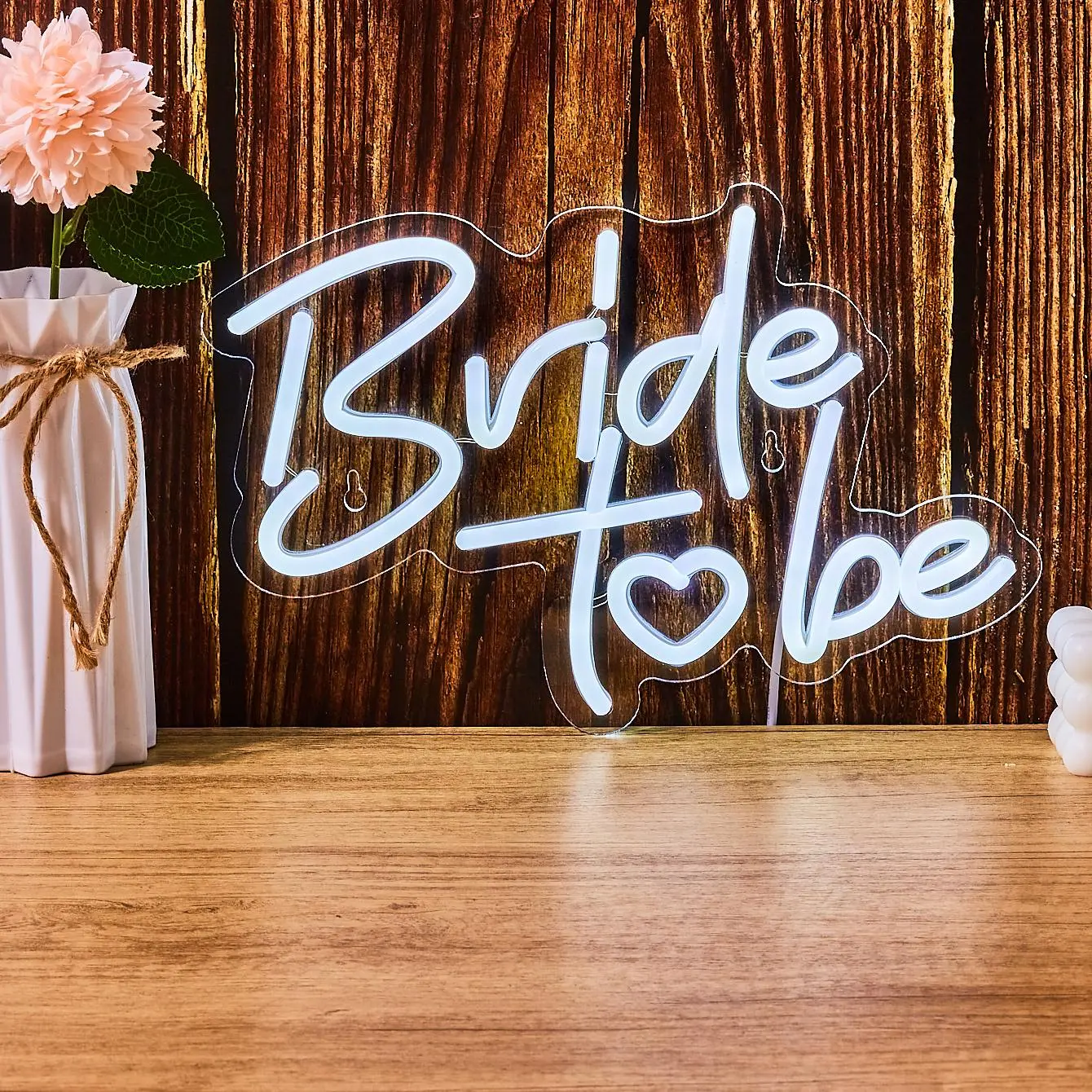 Bride To Be Neon Sign, USB Powered Neon Sign, Led Neon Lights, Led Light Letters, Decorative Neon Light, Heart Shape Light for Wedding Party Bedroom Game Room, Party Decoration Supplies