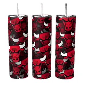 Bulls basketball tumbler cup
