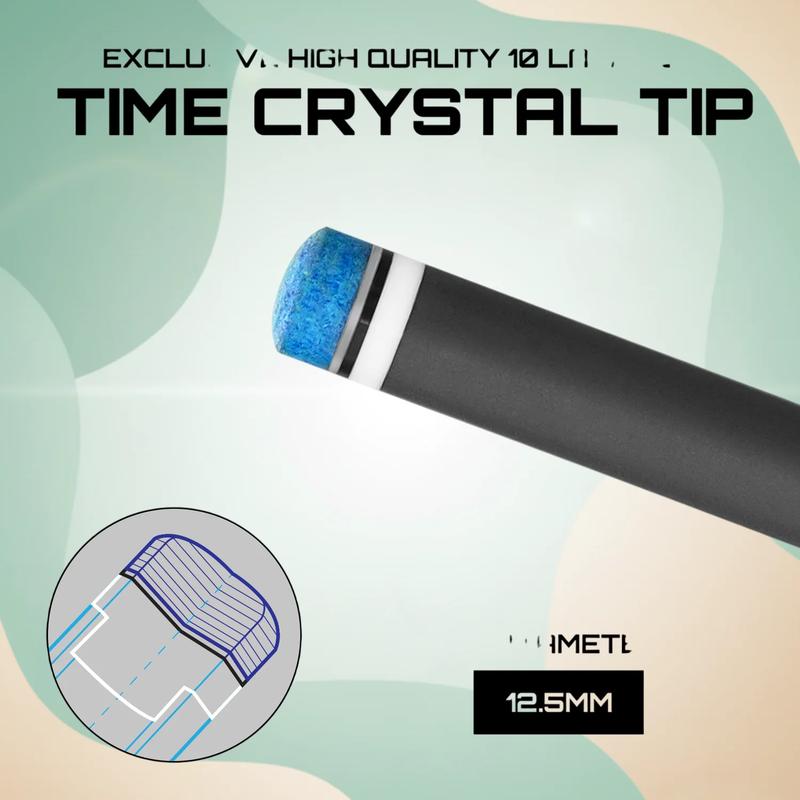 Rhino RETRO Snakewood-Inspired Wrapless Carbon Fiber Pool Cue with Time Crystal Tip, Pro Taper Shaft, Stainless 3/8-8 Joint, Weight-Adjustable