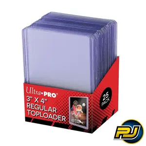 UltraPro 3"x4" Regular Top Loaders for Standard Size Cards (25 count) - MULTIPLE QUANTITIES AVAILABLE