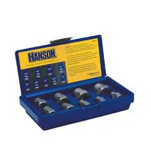 212 MAIN Hanson Irwin HA54009 9-Piece SAE Bolt Extractor Set, 1/4"-3/4" Size, Socket Compatible Tools for Bolt Removal, Hardware