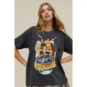 Spice Girls Spiceworld Merch Tee in Pigment Black - Vintage Bootleg DS