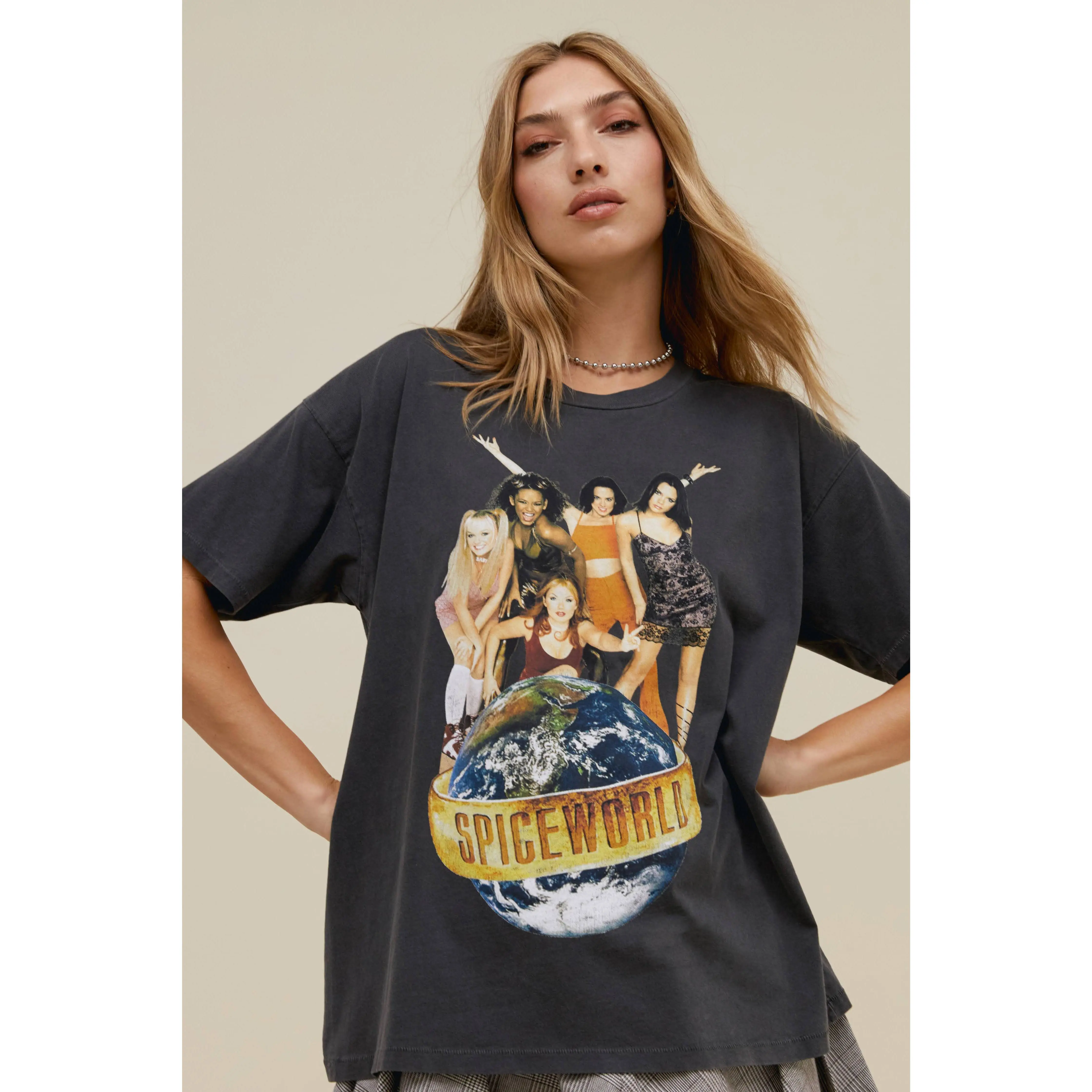 Spice Girls Spiceworld Merch Tee in Pigment Black - Vintage Bootleg DS