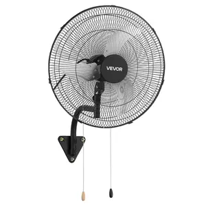 【DealsForYouDays】VEVOR 20-in Wall Mount Cooling Fan - 3-Speed, Oscillating, Adjustable Rotation Angle, 27.8 Ft / 8.5 M Long Airflow Distance, 3660 CFM Mechanical Power, 2 Mounting Options for Garage, Workshop, Dad Gifts, Black