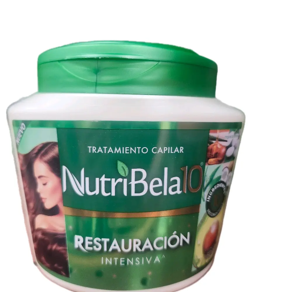NUTRIBELA  Hair Mask for damaged dry hair treatment with Avocado Argan Collagen Coconut oil Keratin Aloe Vera Vitamin E Serum Shea Macadamia Haircare Moisturizing Repair Hydrate Restore 520g