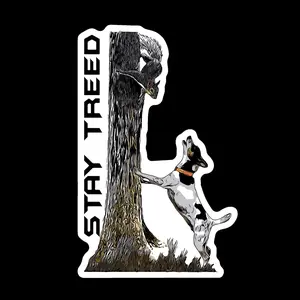 Feist Squirrel Dog, Decorative Vinyl Sticker Featuring Squirrel and Dog Design, Waterproof Decal