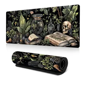 Dark Academia Pattern Mouse Pad, 1 Count Rectangle Gaming Mouse Pad, Mouse Mat, Non-slip Rubber Base Desk Mat for Gaming & Office Use, Gaming Mousepad