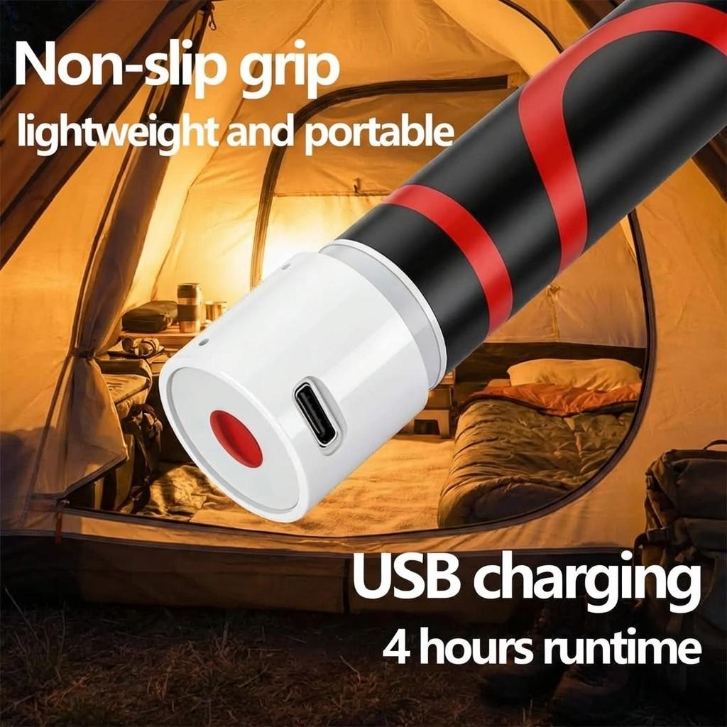 30inch Bendable LED Work Light, Rechargeable Flexible Flashlight Stick with High Lumen, 3 Modes (High/Low/Flash) for Car Mechanics, DIY Enthusiasts - 1PC