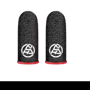 2 pcs gaming finger light 24 needle silver finger gaming  finger cover breathing and sweat proof