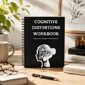 Cognitive Distortion Workbook, Self-Growth Psychology Manual, Cbt Mind Training, Anxiety Management, Clear Formatting, Adult Mental Health Tool