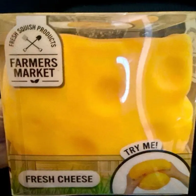 Cheese Squishy Stress Relief Toy Market Fresh