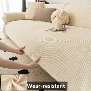 1PC Modern Chenille Jacquard Anti-slip Sofa Cushion, Soft & Comfortable Slipcover. Pet-friendly, Machine Washable, All-season. Fits 1/2/3/4 Seat & Modular Sofas. Ideal for Home Decor & Protection in Living Room, Bedroom & Office.