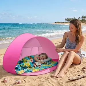 Baby Beach Tent Pop Up Portable Shade Pool UPF50+ UV Protection Sun Shelter for Infant with Easy Set Up Baby Summer Gifts