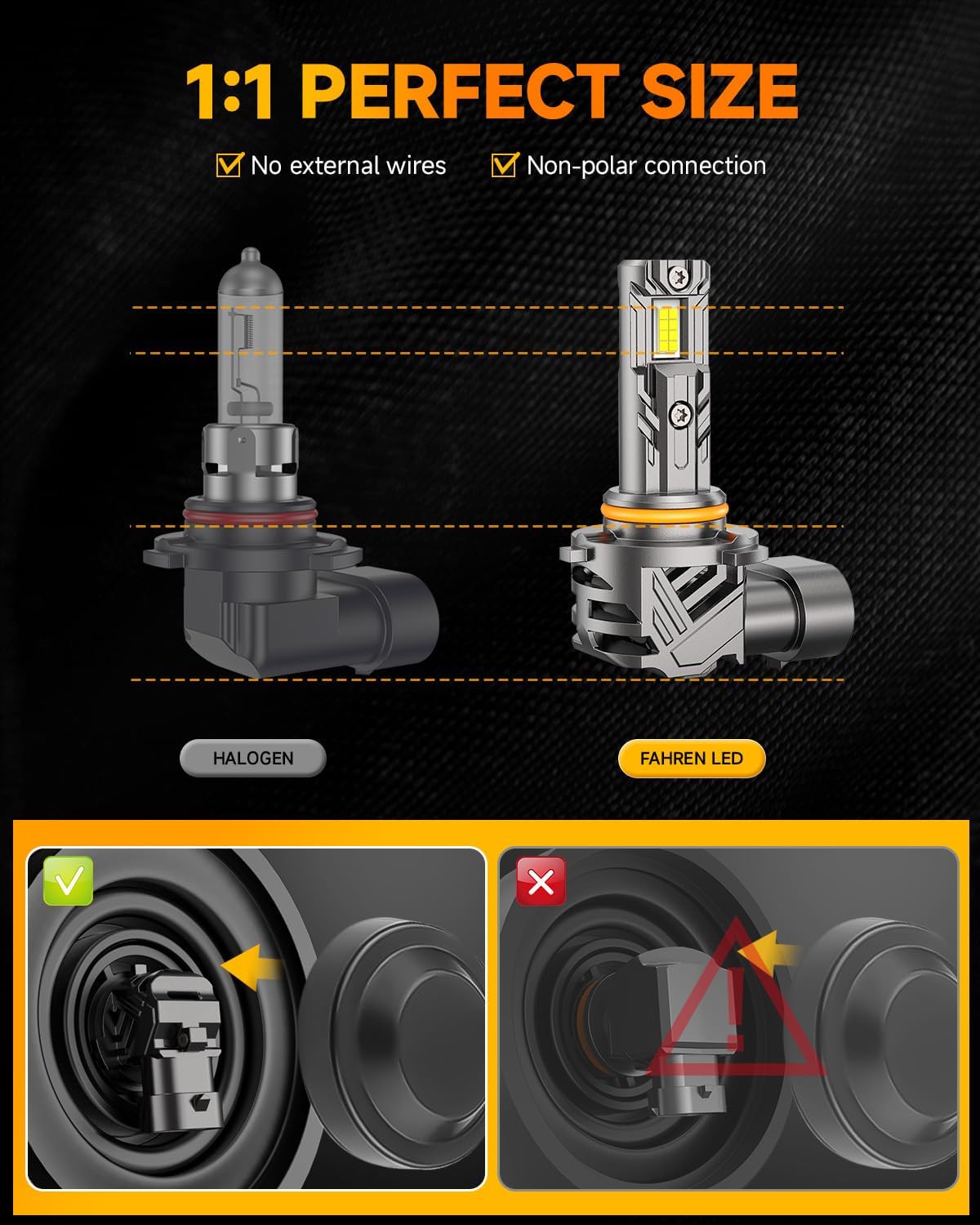 FAHREN 2026 Upgraded 9005 HB3 9006 HB4 LED Headlight Bulbs Combo, 100000LM 1200% Ultra‑Bright 6500K Cool‑White, 1:1 Mini‑Size Plug‑and‑Play, No Adapter Needed, 4‑Pack FAHREN 2026 Upgraded 9005 HB3 9006 HB4 LED Headlight Bulbs Combo, 100000LM 1200% Ultra‑Bright 6500K Cool‑White, 1:1 Mini‑Size Plug‑and‑Play, No Adapter Needed, 4‑Pack