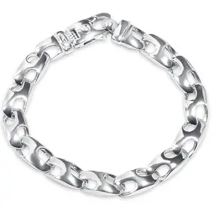 Men's Designer Mariner Link 14k Gold (44gram) or Platinum (71gram) 10mm Bracelet 8.5"