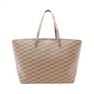 Pre-owned Balenciaga Plastic Tote Bags BB Monogram Coated Canvas Tote Bag
