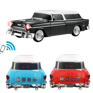 1955 Retro Truck Model Bluetooth Speaker Bel Air Stlye Built-in Microphone FM Radio and LED Party Lights Classic Car Style Desgin Vintage