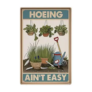 Fun Garden Metal Tin Sign (8x12 Inches) — Humorous, Plant-Themed Decor for Gardens, Patios, Balconies, Kitchens, Cafés, Farms, and Outdoor Spaces; Sturdy, Durable, and Vintage-Style Home Accent — The Perfect Choice for Plant and Gardening Enthusiasts.