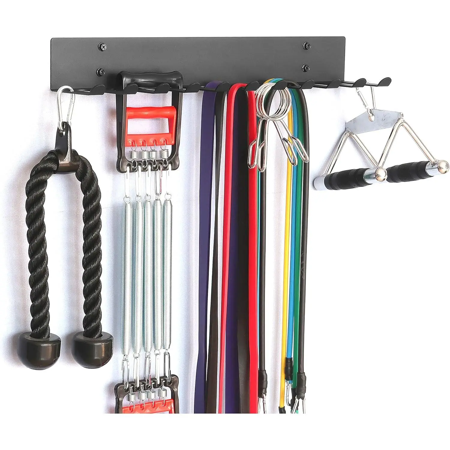 Multi-Purpose Gym Equipment Storage Rack Resistance Bands Storage Hanger Barbell Rack Heavy Duty Gym Rack for Exercise Bands, Lifting Belts and Jump Ropes