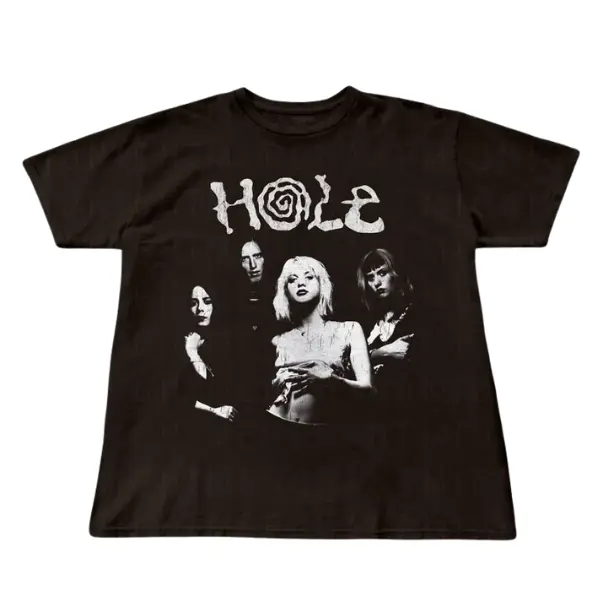 Hole band graphic shirts - TikTok Shop