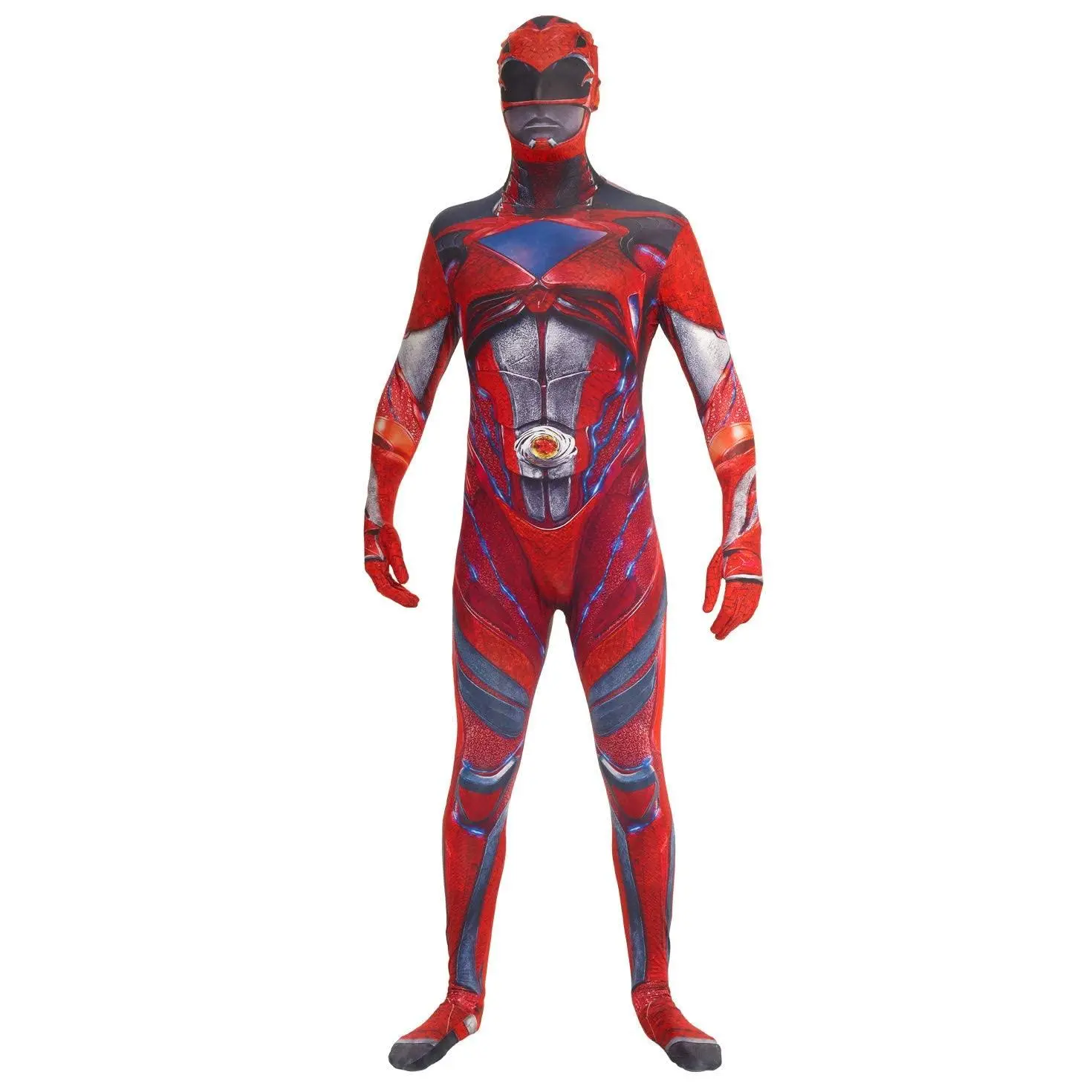 Men's Breathable Smooth Stretch Mesh Polyester Long Sleeve Full Suit Bodysuit - Cosplay Hero Morphsuit Halloween Outfits, Menswear Layer for Nightclub Occasions