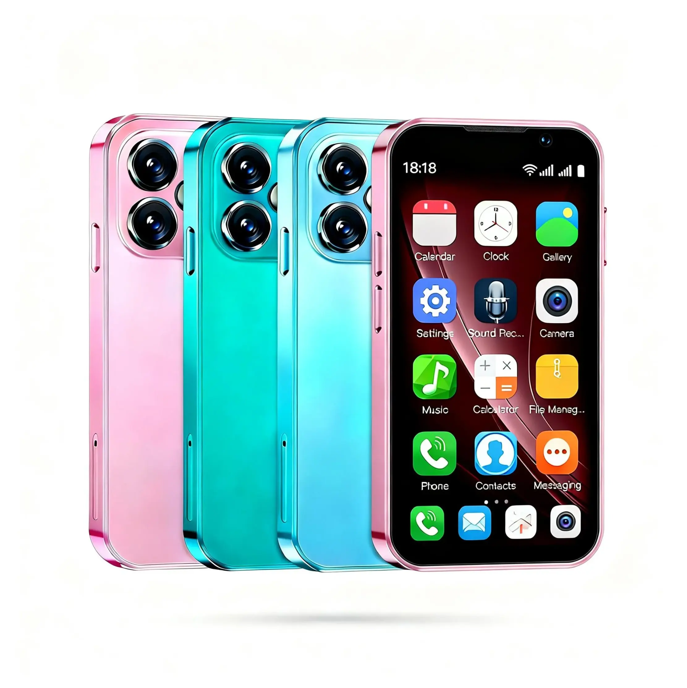 Mini phone 3-Inch IPS Screen Mini Smartphone Quad-Core 1.3GHz Processor Dual Sim Global Roaming 2GB+16GB Memory 5MP Camera 900mAh Battery Compact Design for Daily Use
