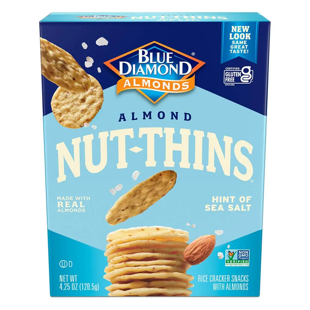 Nut Thins Gluten Free Cracker Crisps, Hint of Sea Salt, 4.25 Oz Boxes (Pack of 1)