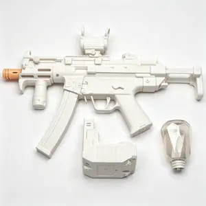 electric toy MP5K Blaster, equipped with dual magazines, non removable orange muzzle, extendable rear support, best choice for gift giving