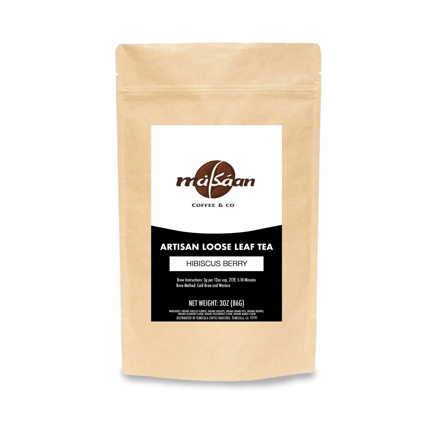 Hibiscus Berry Herbal Tea | Artisan Loose Leaf, Caffeine-Free | Fruity, Tart & Refreshing