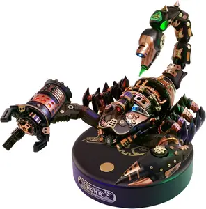【self-assembly puzzle】ROKR 3D Metal Model Kits Puzzle for Adults Kids, Steampunk Electric Mechanical Toy, Assembly DIY Gift Plastic Craft Hobby for Men, Women (Emperor Scorpion)
