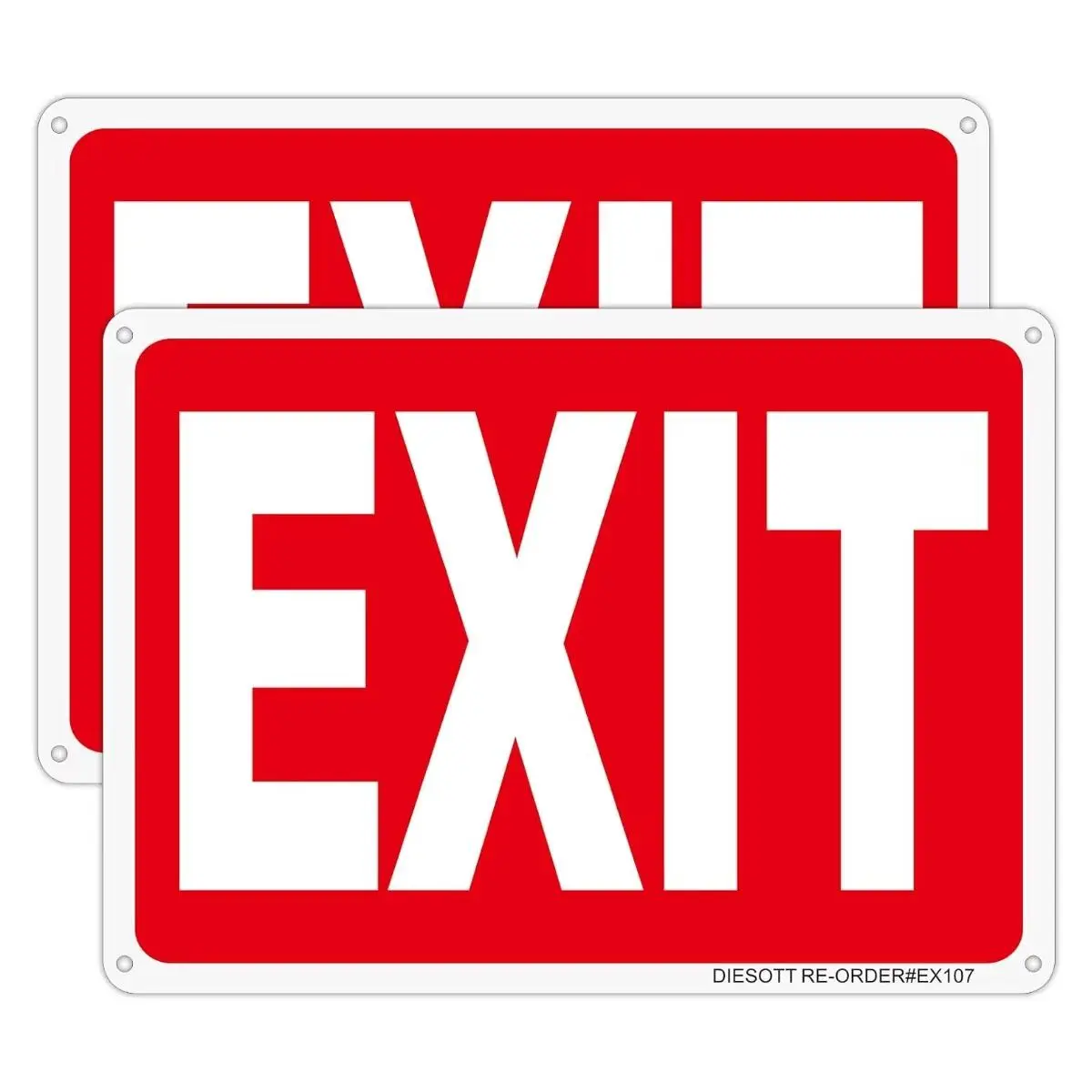 Exit Sign, 1 Count Durable Aluminum Exit Sign, UV & Weatherproof for Indoor/Outdoor Use, Safety Essential Sign with UV Protection