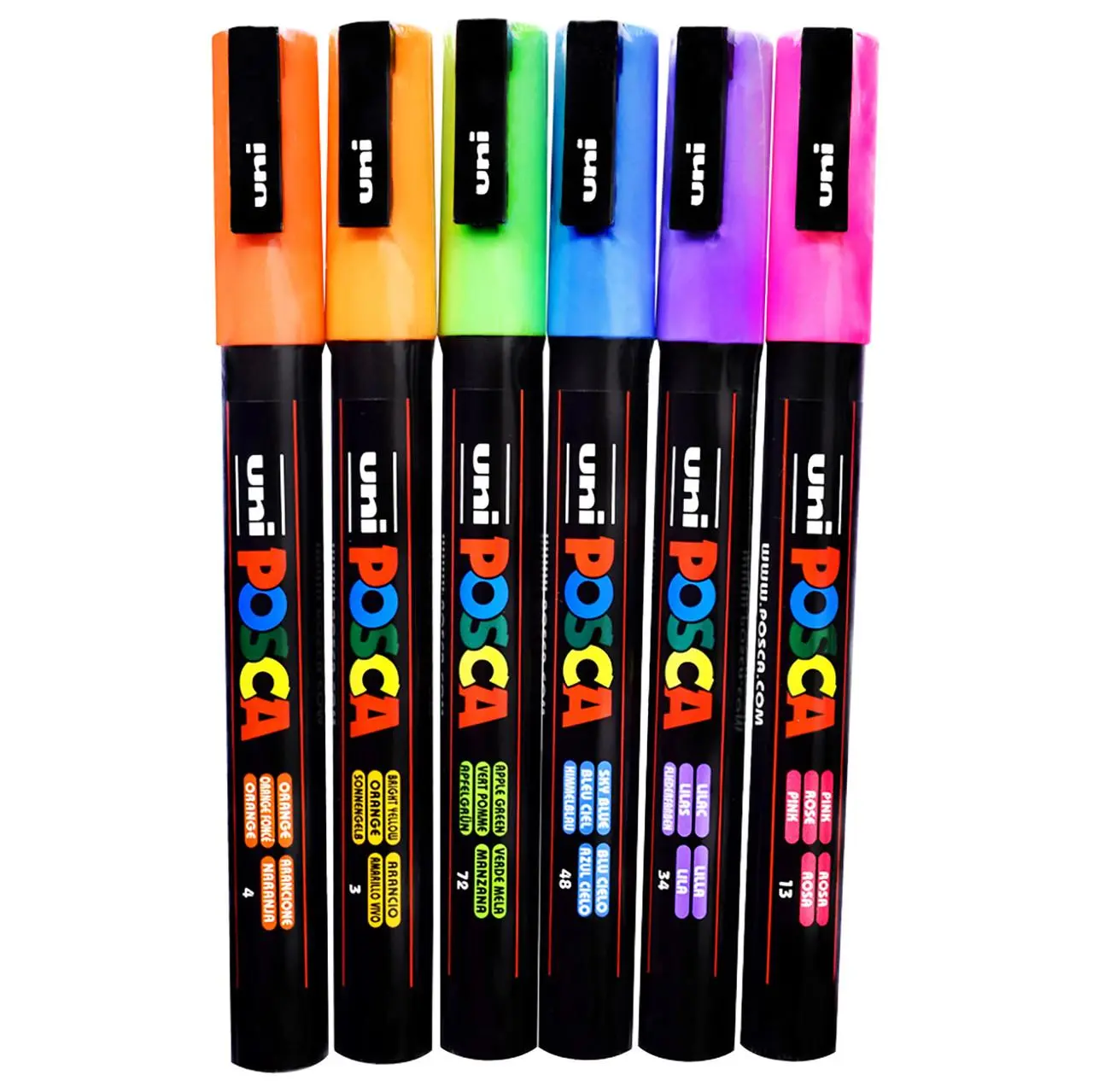 Posca Paint Marker Fine PC-3M Set of 6, Surf Colors