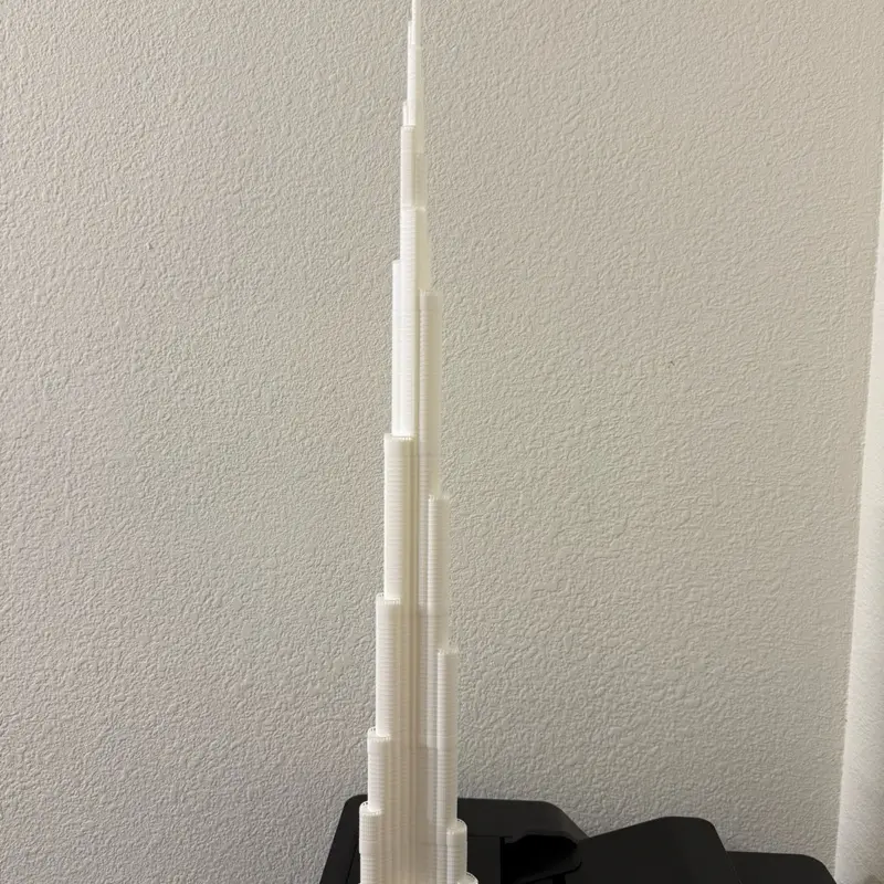 3D Printed Burj Khalifa Decor Gift - 33 Inches Long 6 Inches Wide Artistic Dubai Skyline Model for Home Office or Shop Ornaments