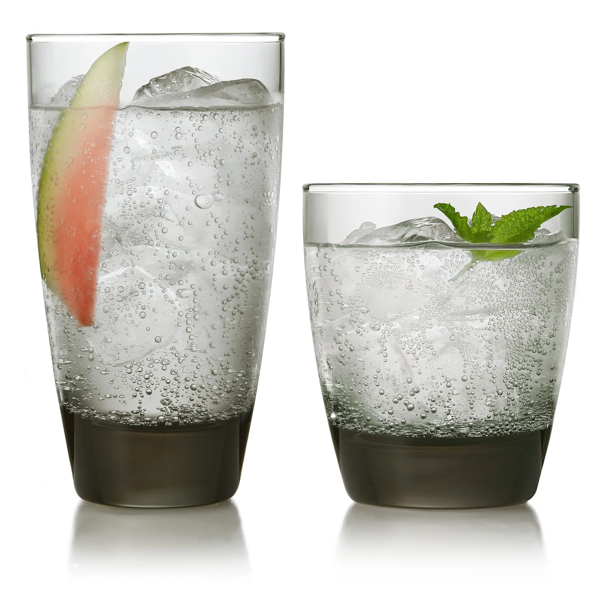 Libbey Classic Tumbler & Rocks Drinking Glasses Set of 16, Clear Glass Cups