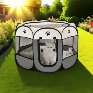 ‌Indoor Outdoor Dog Playpen Portable for Small Dogs Cats Puppy Tent Crates Cage Removable Zipper Top Lightweight Easy Setup MultiLevel Pet Enclosure‌
