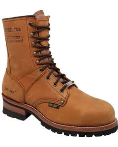 Adtec Men's Ad Tec 9" Leather Logger Boot Steel Toe - 1740