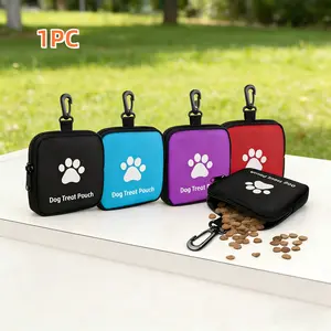 Dog Training Treat Bag, Outdoor Portable Zipper Pet Snack Pouch