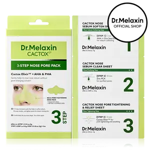 [Dr.Melaxin Official] CACTOX 3-STEP NOSE MASK PACK with AHA & PHA for Sebum Softening Pore Tightening Skin Repair 3-Step Nose Pore Pack