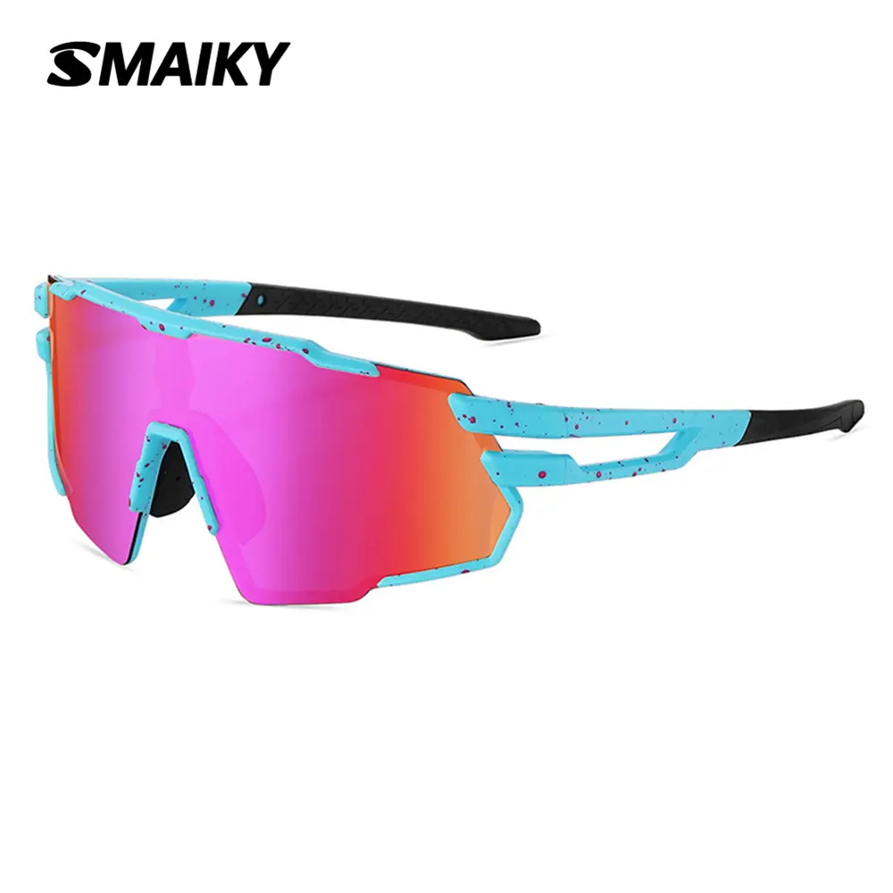SMAIKY Polarized Square-Shaped UV400 Sports Eyewear, Child-Size Rubber+PC Baseball Sunglasses for 5-15 Age Boys/Girls, Outdoor Sports Cycling Softball Goggles