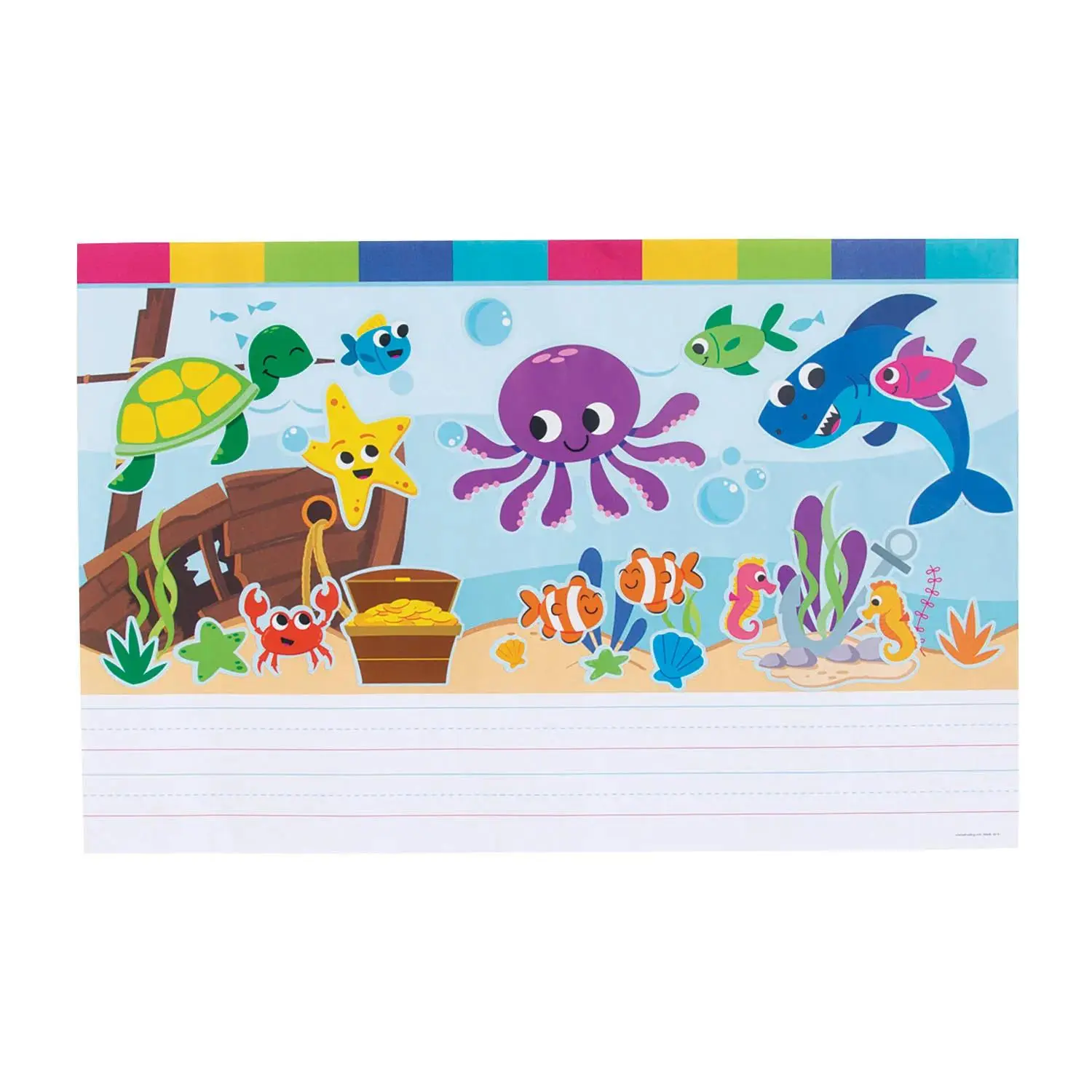 Create & Write Sea Life Giant Sticker Scenes - 12 Pc.